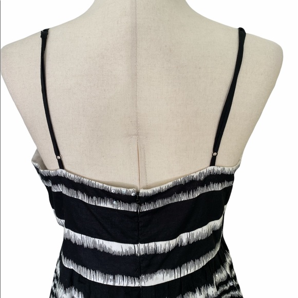 BCBGMaxazria Black White Sequin Flare Tunic Slip Dress - 10 - Picture 9 of 14